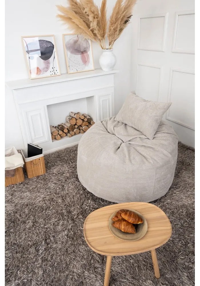 Fotoliu bean bag cărămiziu cu tapițerie din catifea reiată Om 110 – SLOWDOWN