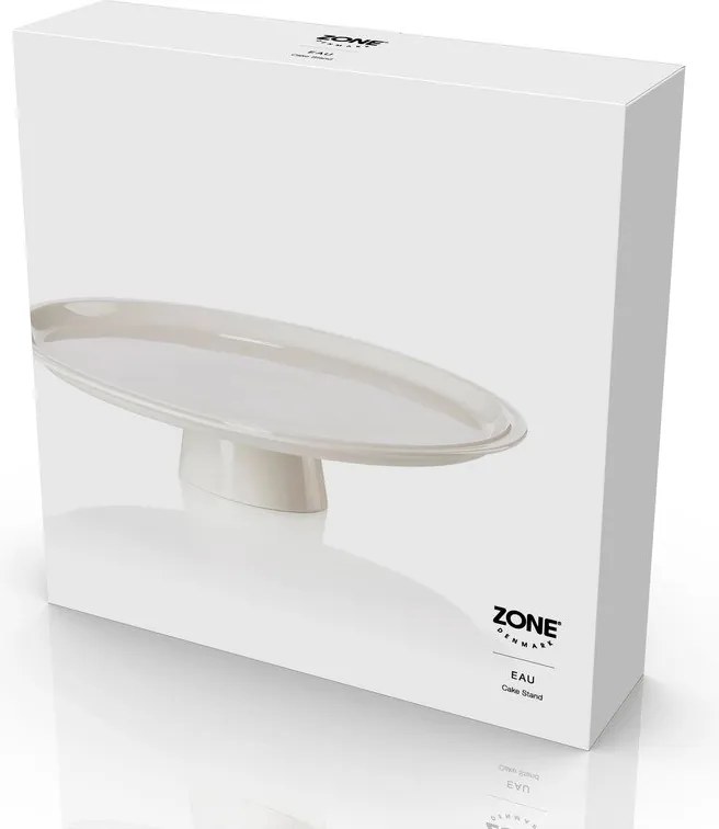 Platou pentru prăjituri din porțelan Eau – Zone