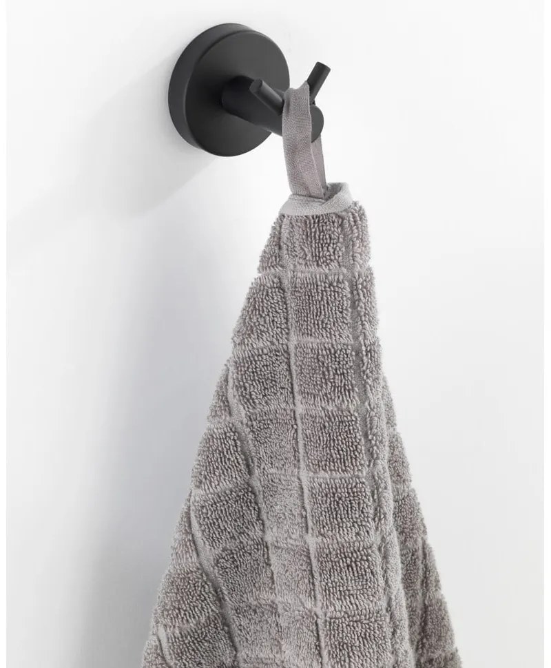 Cârlig negru mat de montat pe perete din oțel inoxidabil Bosio – Wenko