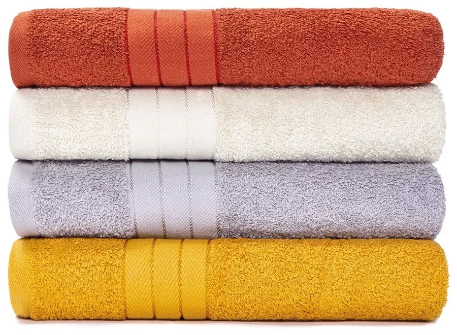 Set 4 prosoape din bumbac Bonami Selection Roma, 50 x 100 cm