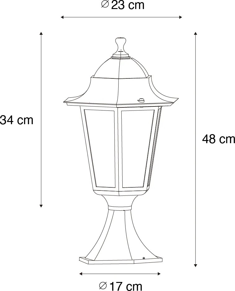 Baza clasică pentru lanternă de exterior verde închis IP44 - New Orleans