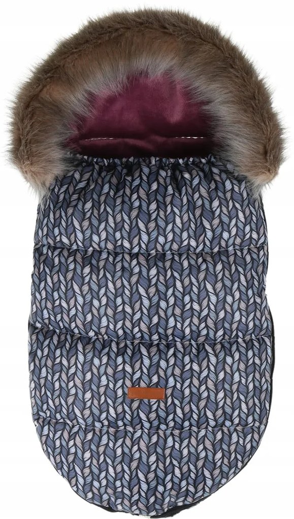 ShopJK SAC DE IARNĂ PENTRU CĂRUCIOR - BURGUNDY