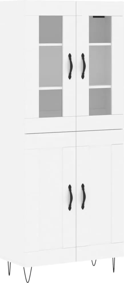 vidaXL Dulap înalt, alb, 69,5x34x180 cm, lemn compozit