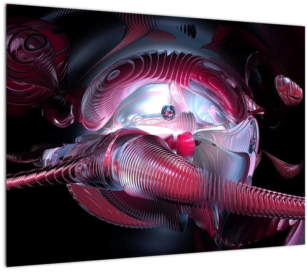 Tablou - Abstracție, viermi spațiali (70x50 cm)