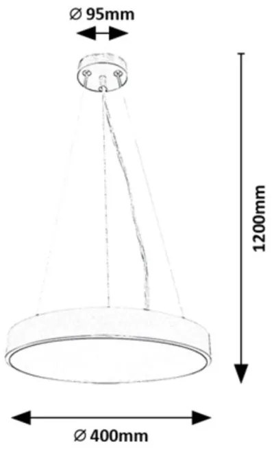 Lustra suspendata LED Tesia 40cm, argintiu