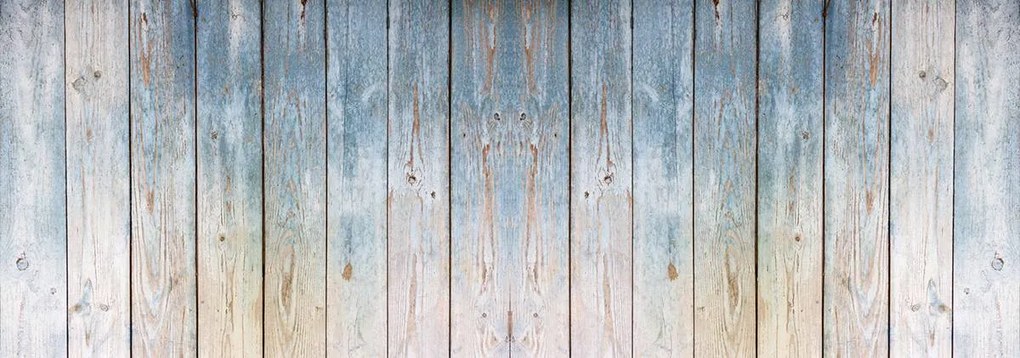Fototapet - Scănduri din lemn - nuanță spre albastru (152,5x104 cm)