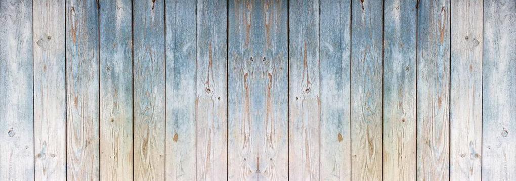Fototapet - Scănduri din lemn - nuanță spre albastru (254x184 cm), în 8 de alte dimensiuni noi