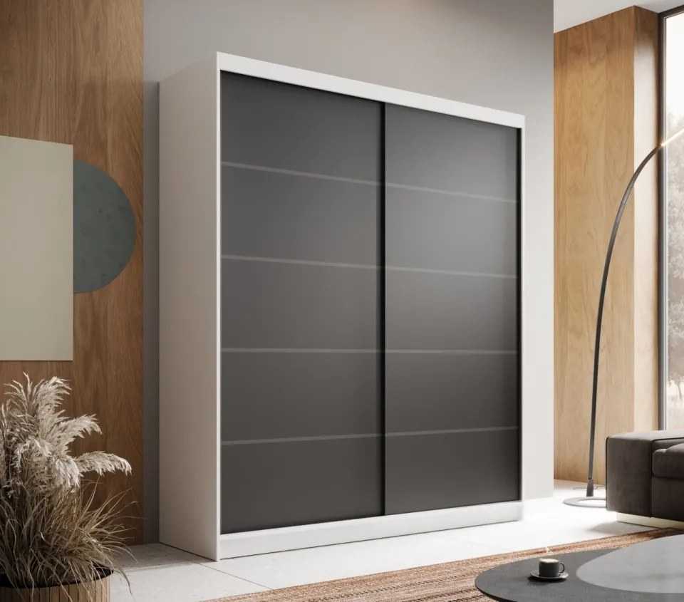 Dulap cu usi glisante, 180x58x215 cm, Hannah 180, ADRK Furniture (Culoare: Casmir / Casmir)