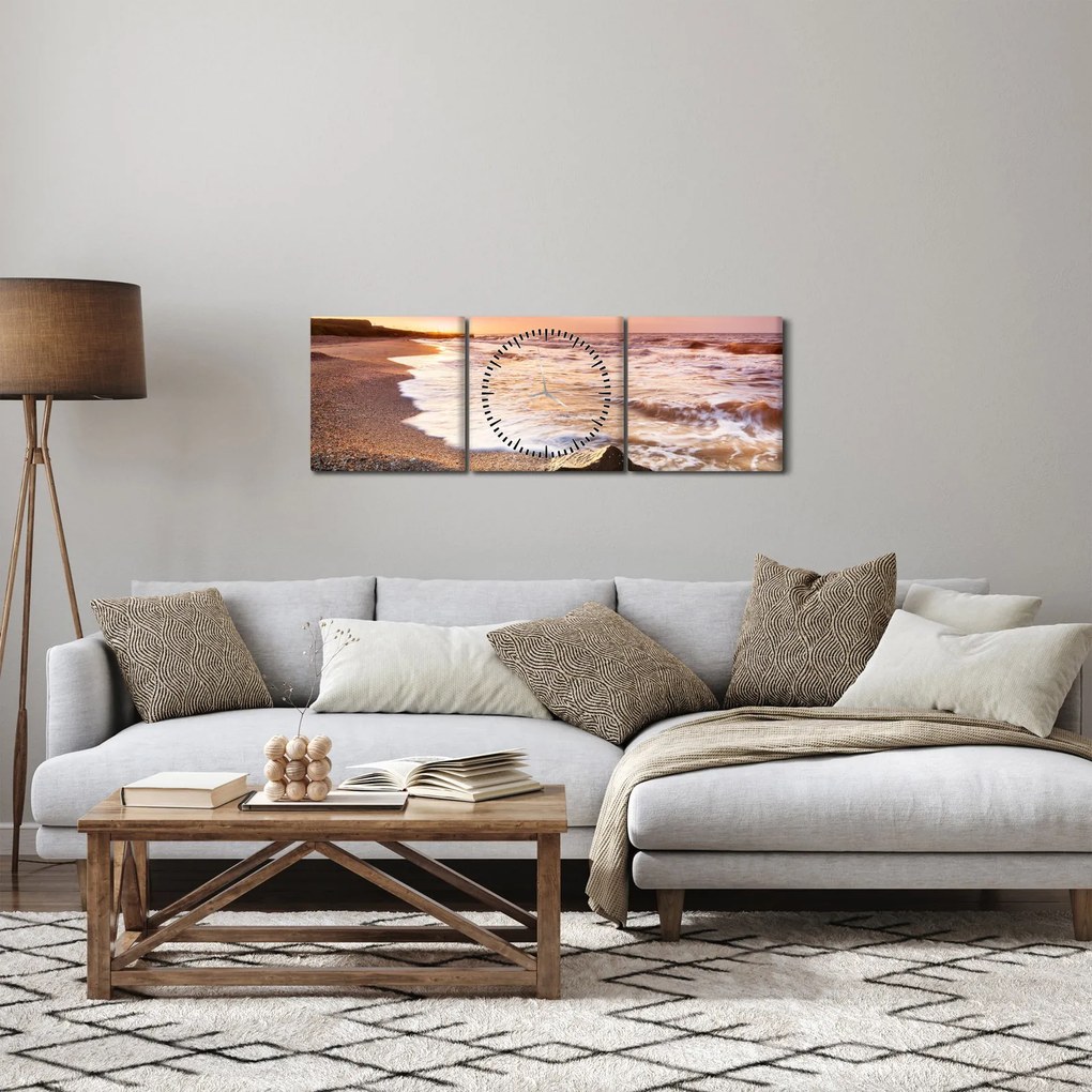 Tablou - Mare (cu ceas) (90x30 cm)