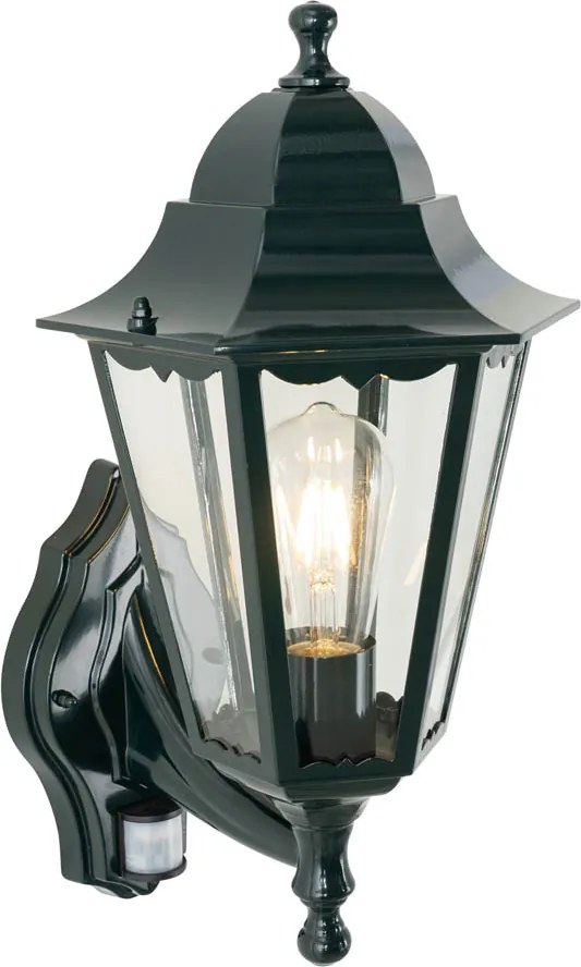 Lanterna de perete de exterior verde inchis cu senzor de miscare IP44 - New Orleans sus
