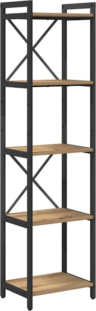 vidaXL Raft pentru cărți Stejar Artizanal 40 x 30 x 155 cm