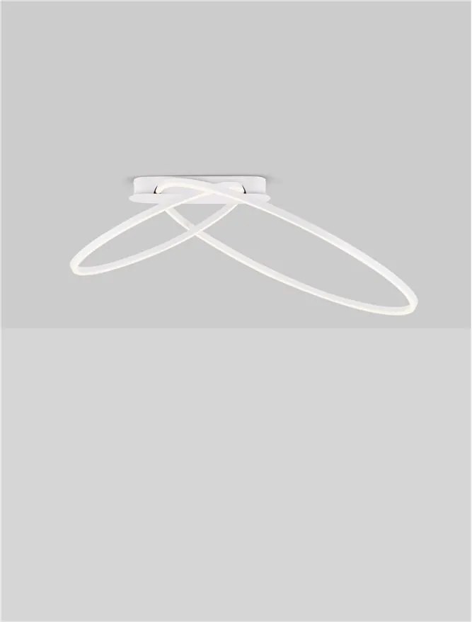 Lustra LED aplicata design modern minimalist KIKLOS alb