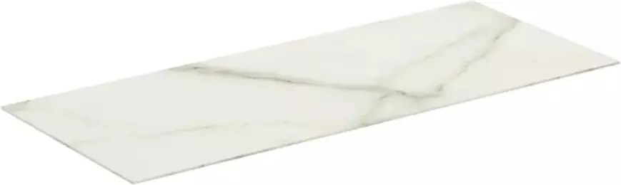 Blat ceramic pentru lavoar Ideal Standard Atelier Conca 120 cm finisaj alb marmura