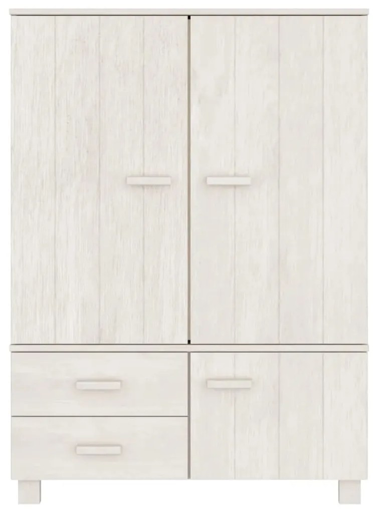 Sifonier, alb, 99x45x137 cm, lemn masiv de pin Alb, 1