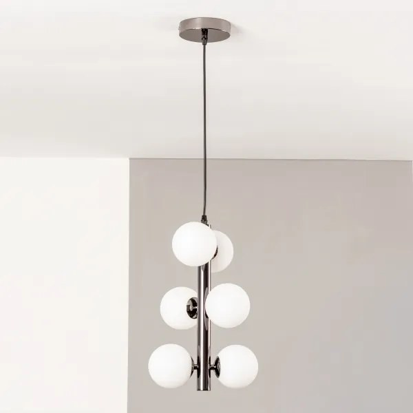 Brilagi - Lustră LED MILLA, suspendată pe cablu, 6xG9/3W/230V, crom negru/alb