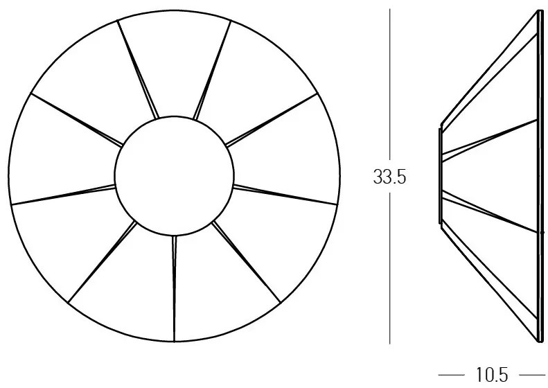 Aplica LED design modern decorativ ACOUSTIC gri, negru ZB-25178