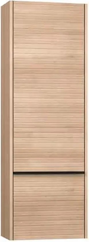 Dulap coloana mare suspendat KolpaSan Orphia canelat 1 usa si 1 sertar 45x140 cm finisaj acacia