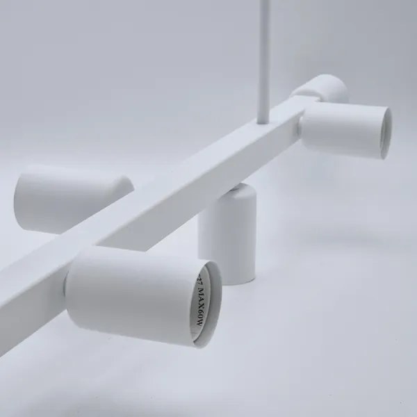 Lustră pe tijă ASTRID 8xE27/60W/230V alb