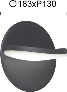Aplica de perete LED LETTY LED/16W/230V antracit