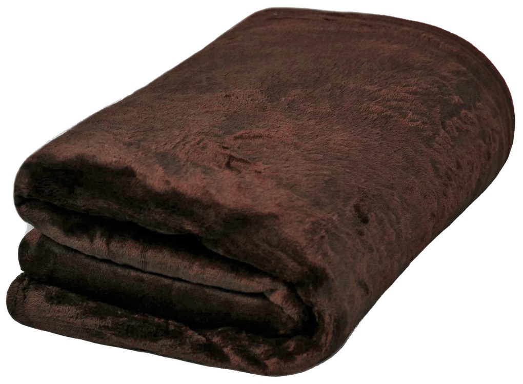 Patura microflanel 200x230 cm maro inchis