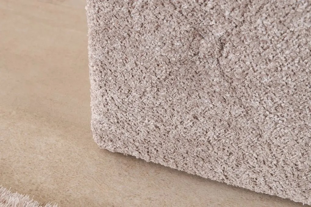 Bancheta tapitata cu spatiu de depozitare Extravagancia 140cm, boucle champagne greige