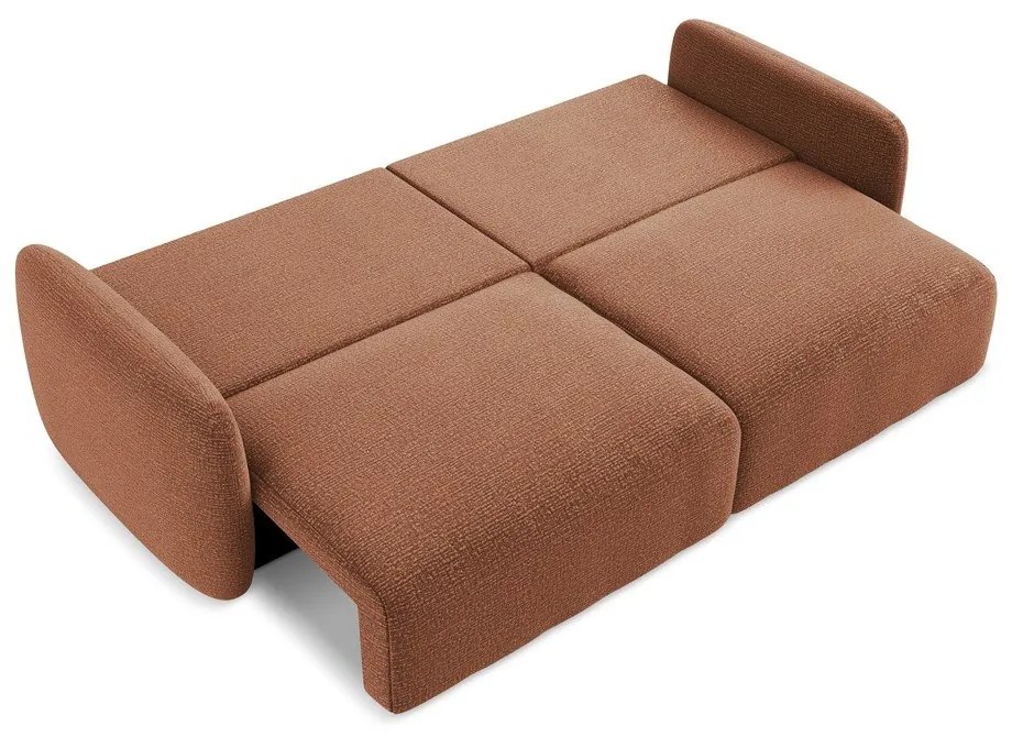 Canapea cărămizie extensibilă/cu spațiu de depozitare 238 cm Kalena – Makamii