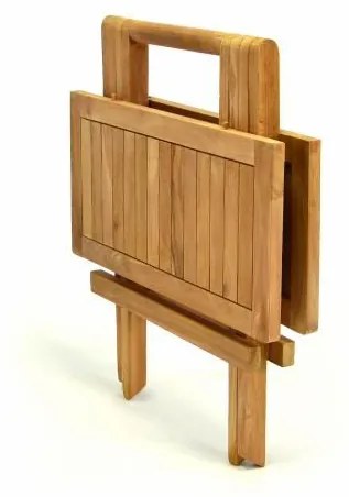 Masă pliabilă din lemn pentru grădină DIVERO înălțime 50 cm