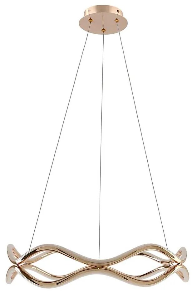 Lustră LED suspendată pe cablu VAVE LED/28W/230V aur roz