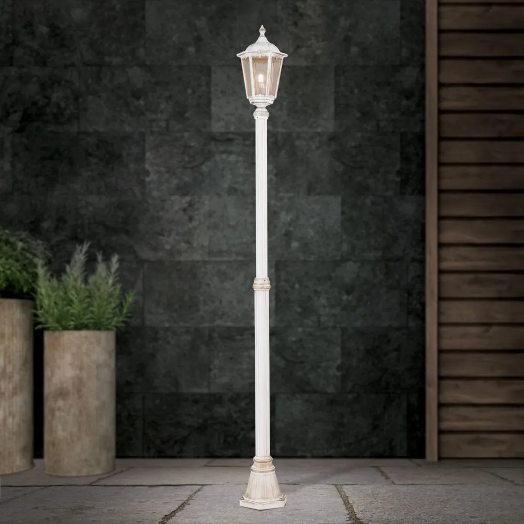 Stalp exterior stil clasic IP43 H195 Puchberg AL 11K/82506 weiÃ-gold/rauch OR