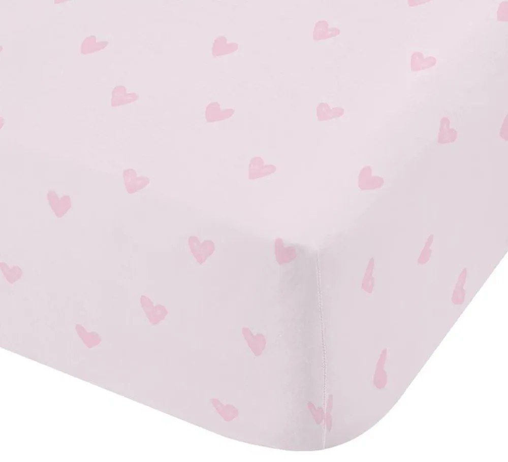 Cearceaf pentru copii, roz, din microfibră pentru pat de o persoană/pentru saltea înaltă cu elastic 90x190 cm Soft as a Cloud – Catherine Lansfield