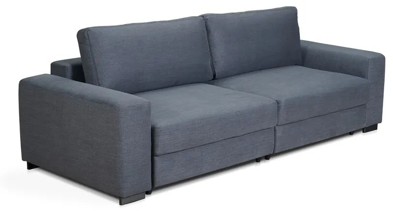 Canapea extensibila cu 3 locuri, Vienna, 106 x 269 x 92 cm, gri inchis