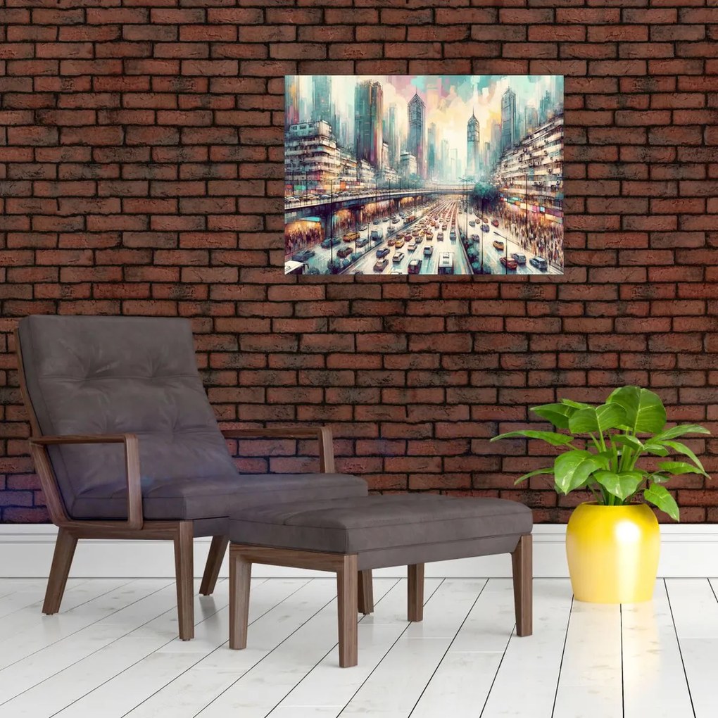 Tablou - Viața din marele oraș (70x50 cm)