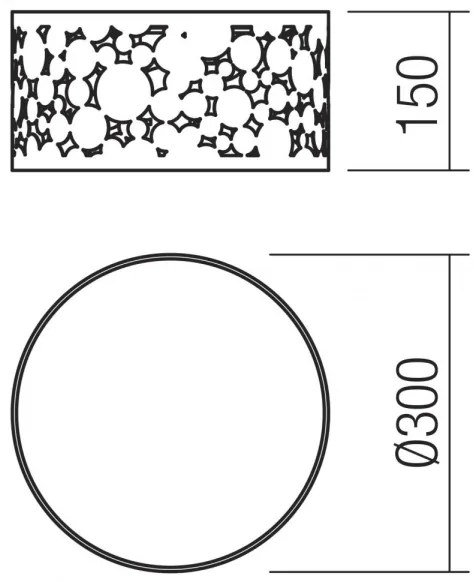 Plafonieră Redo 01-2138 MELIA 2xE27/42W/230V d. 30 cm