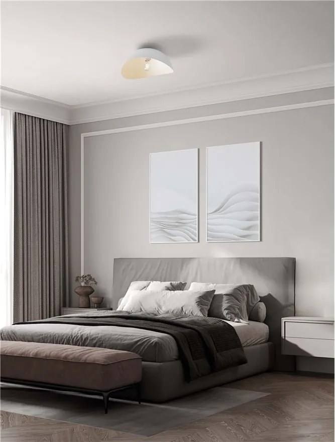 Lustra aplicata design decorativ OPSI alb D-40cm