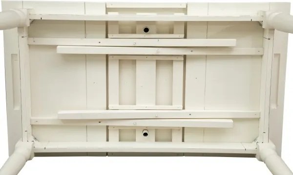 Masa extensibila, L140(240) 80 H80 cm, alba antic, lemn masiv