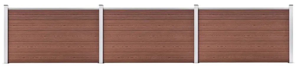 vidaXL Gard de grădină, maro, 526 x 106 cm, WPC