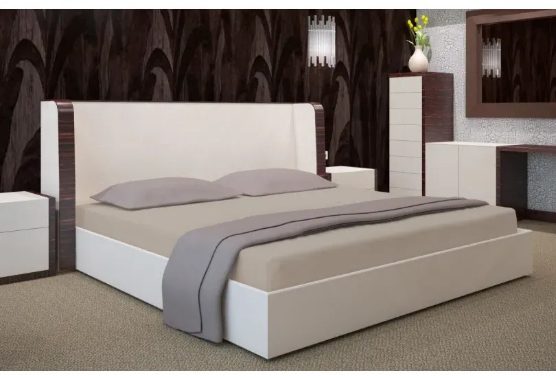 Lenjerie de pat din satin de bumbac cappuccino Lăţime: 160 cm | Lungime: 200 cm