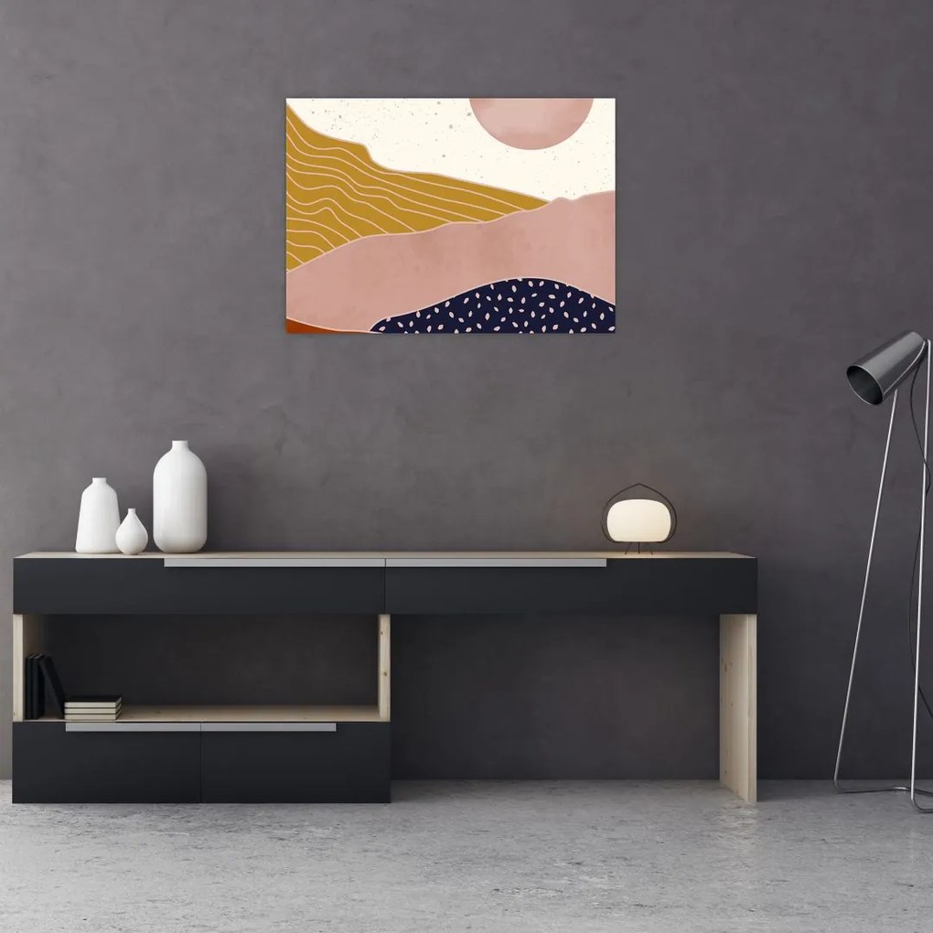 Tablou pe sticlă - Răsărit de soare (70x50 cm)