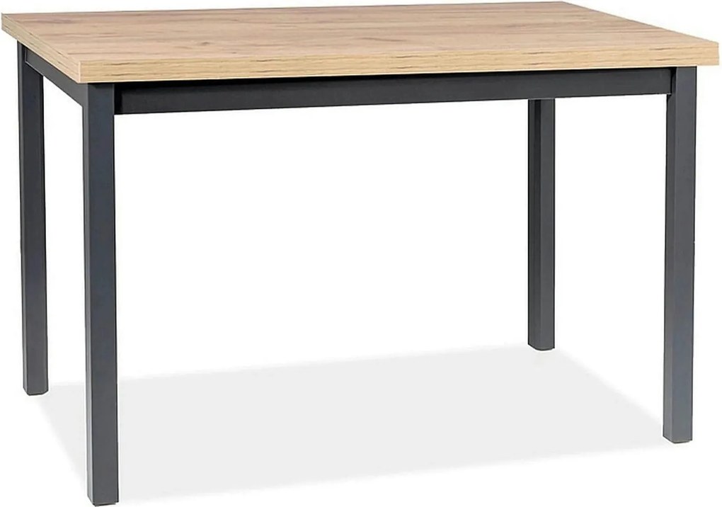 Masa ADAM, stejar artisan/negru, 120x68x75 cm