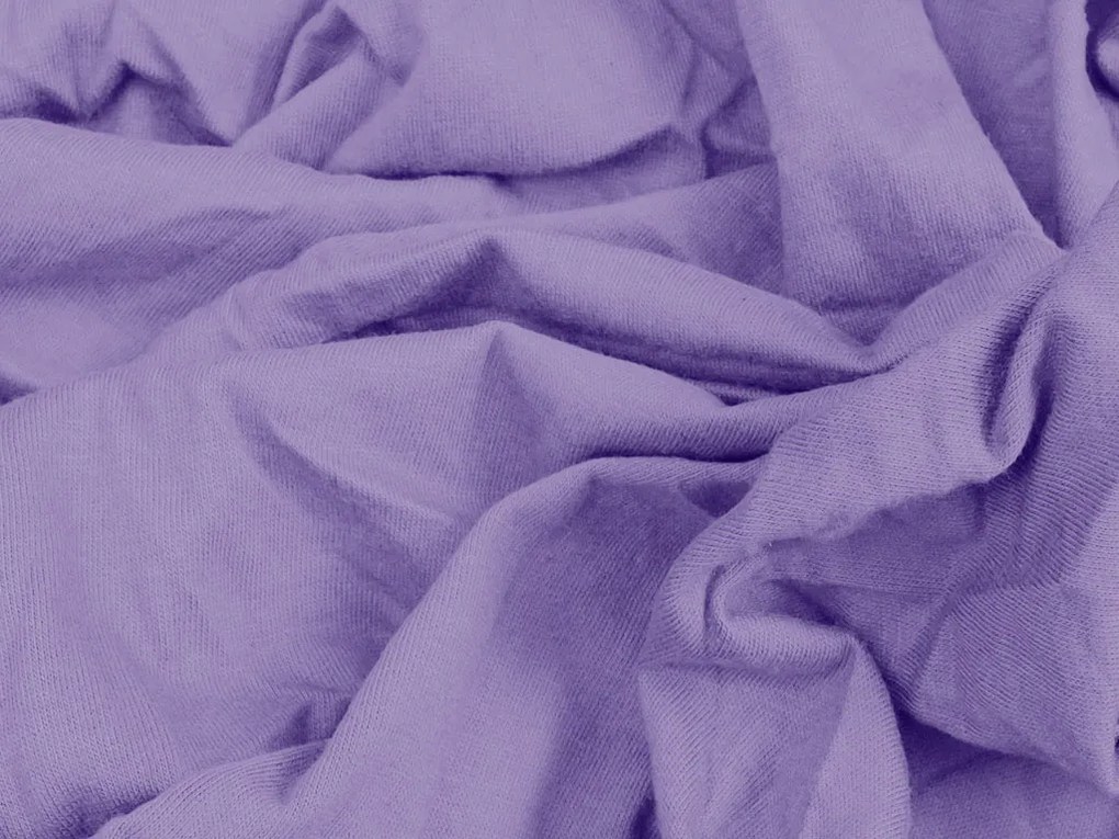 Cearsaf Jersey EXCLUSIVE cu elastic 180 x 200 cm mov deschis