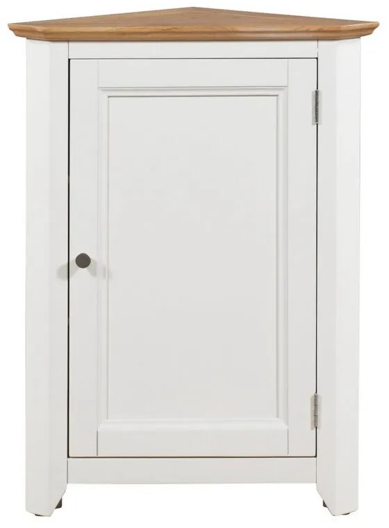 Bufet Corisande, lemn masiv/MDF, alb/natur, 78 x 58 x 35 cm