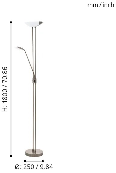 Eglo 93876 - LED dimmable lampa BAYA 1 LED/20W + LED/2,5W