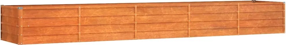 vidaXL Strat înălțat de grădină, ruginiu, 400x80x45 cm, oțel corten