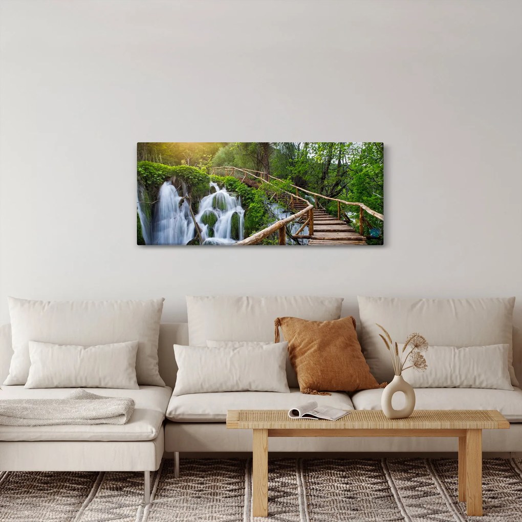 Tablou - Lacurile Plitvice (120x50 cm)