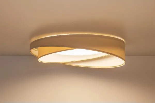 Plafonieră LED dimabilă SM GALAXY M, LED/24W/230V, Ø 55 cm, crem/alb + telecomandă