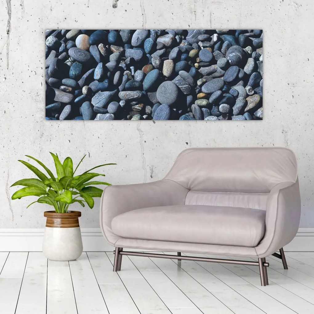Tabloul cu pietre pe plajă (120x50 cm)