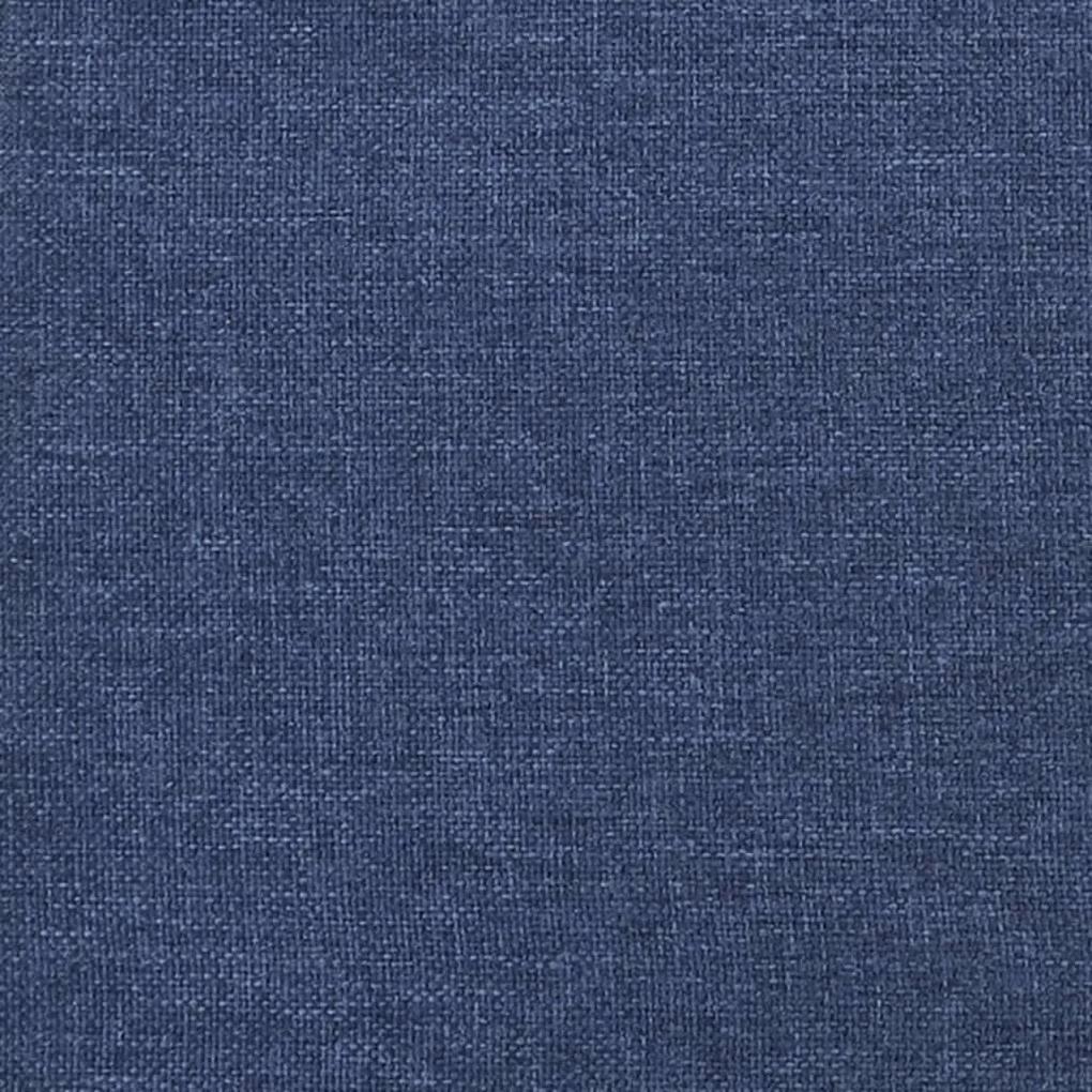 Scaun de relaxare cu taburet, albastru, textil
