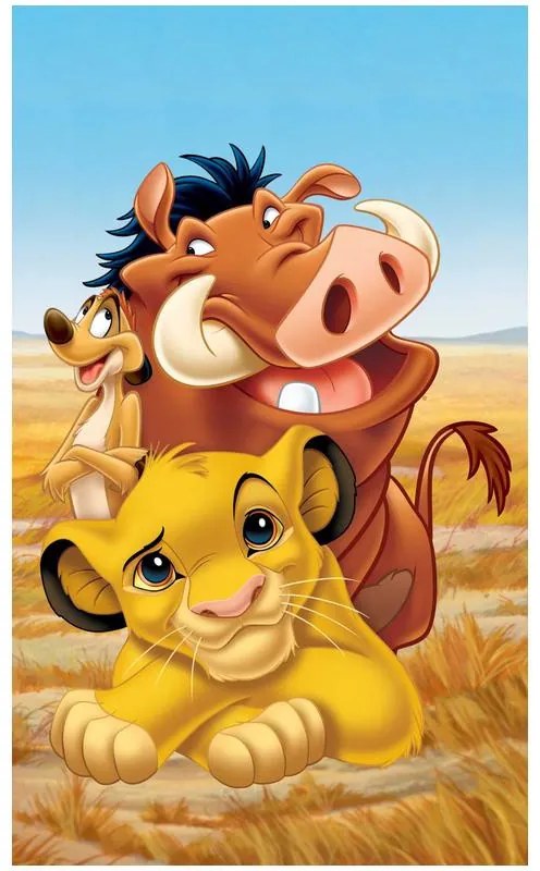 Disney Regele Leu Pride Lands Trio prosop de mâini, prosop de față, prosop 30x50 cm
