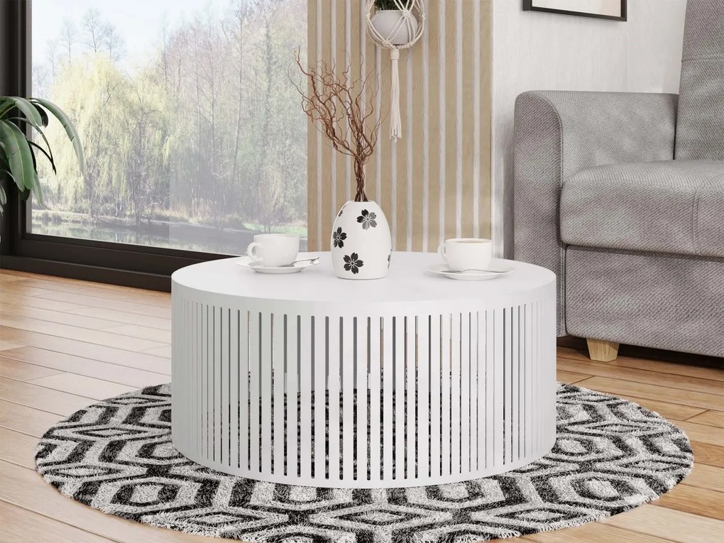 Măsuță de cafea Konezo Mini (Alb + Alb arctic) . 1103724
