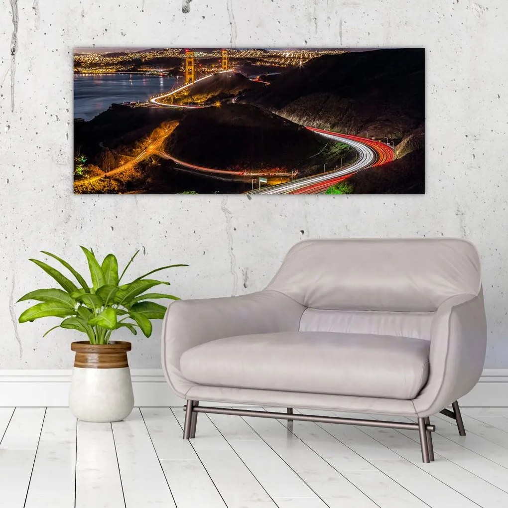 Tablou - Golden Gate Bridge (120x50 cm), în 40 de alte dimensiuni noi